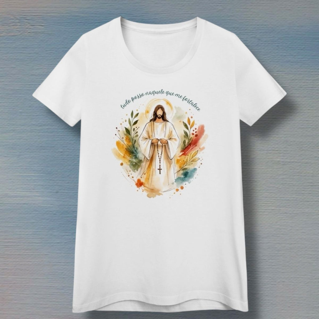 Camiseta Baby Long - Tudo posso
