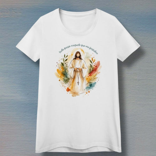 Camiseta Baby Long - Tudo posso