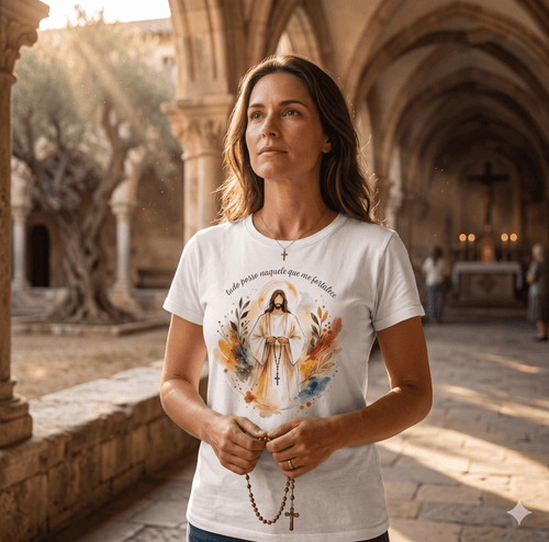 Baby Long Católica Tudo Posso – Filipenses 4:13 | Pray Style - Pray Style