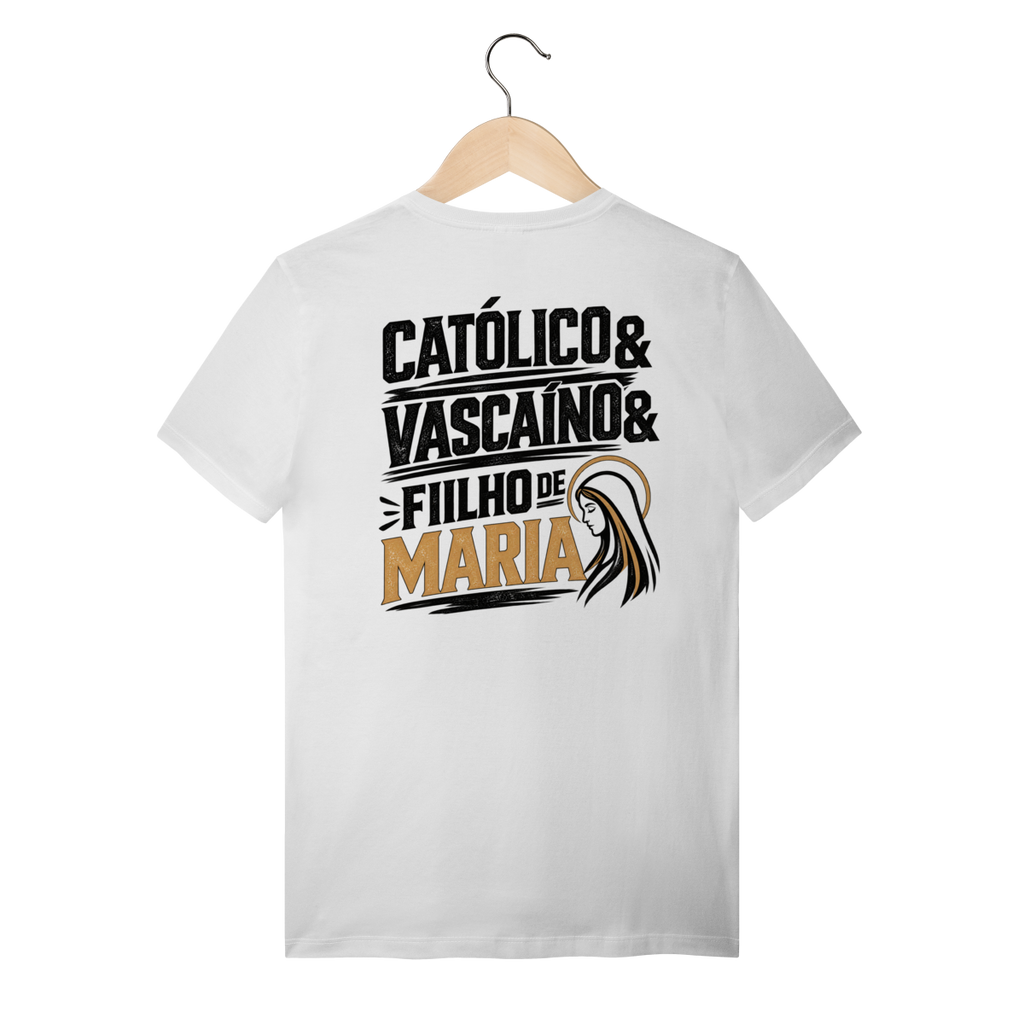 Camiseta Católico, Vascaíno e Filho de Maria - Dourado | Pray Style