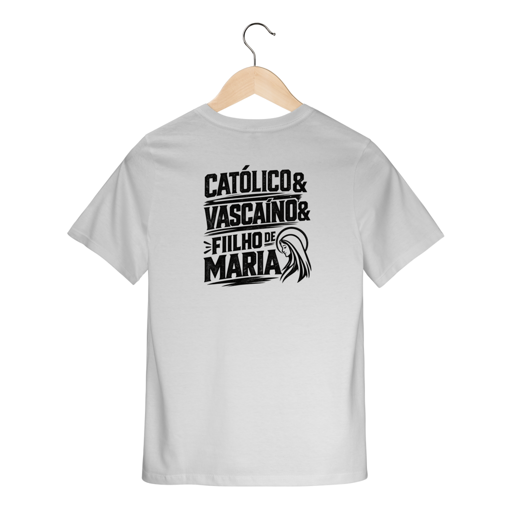 Camiseta Católico, Vascaíno e Filho de Maria | Pray Style | Quality Infantil