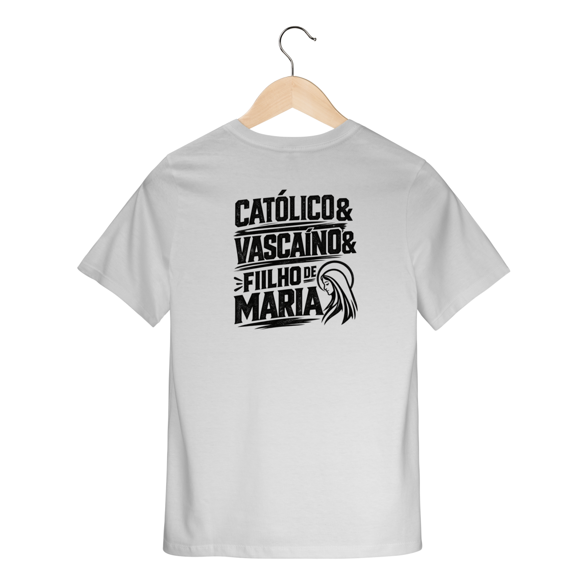Camiseta Católico, Vascaíno e Filho de Maria | Pray Style | Quality Infantil