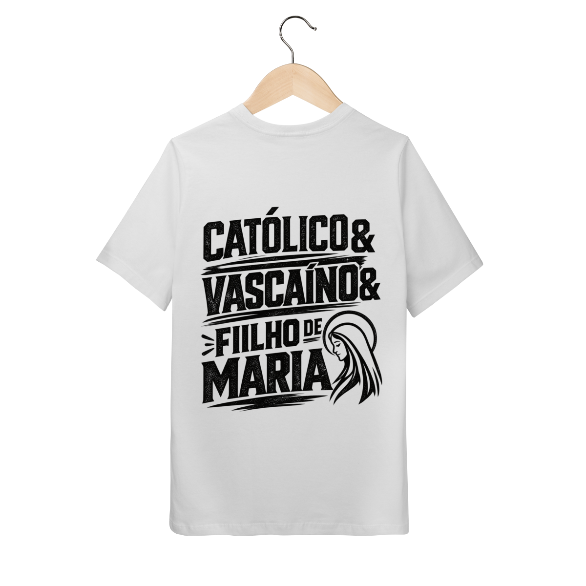 Camiseta Católico, Vascaíno e Filho de Maria | Pray Style | Quality Infantil