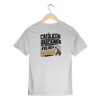 Camiseta Infantil Católico, Vascaíno e Filho de Maria | Pray Style
