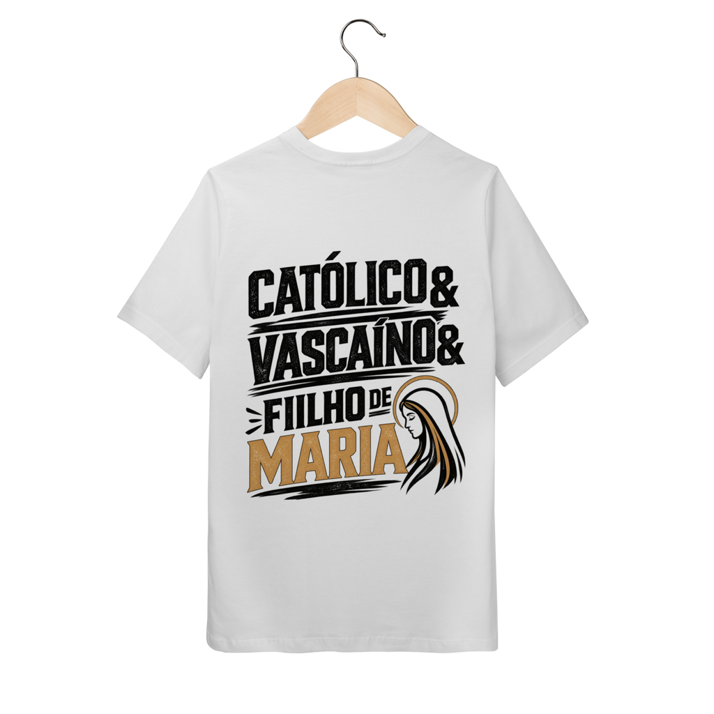Camiseta Infantil Católico, Vascaíno e Filho de Maria | Pray Style