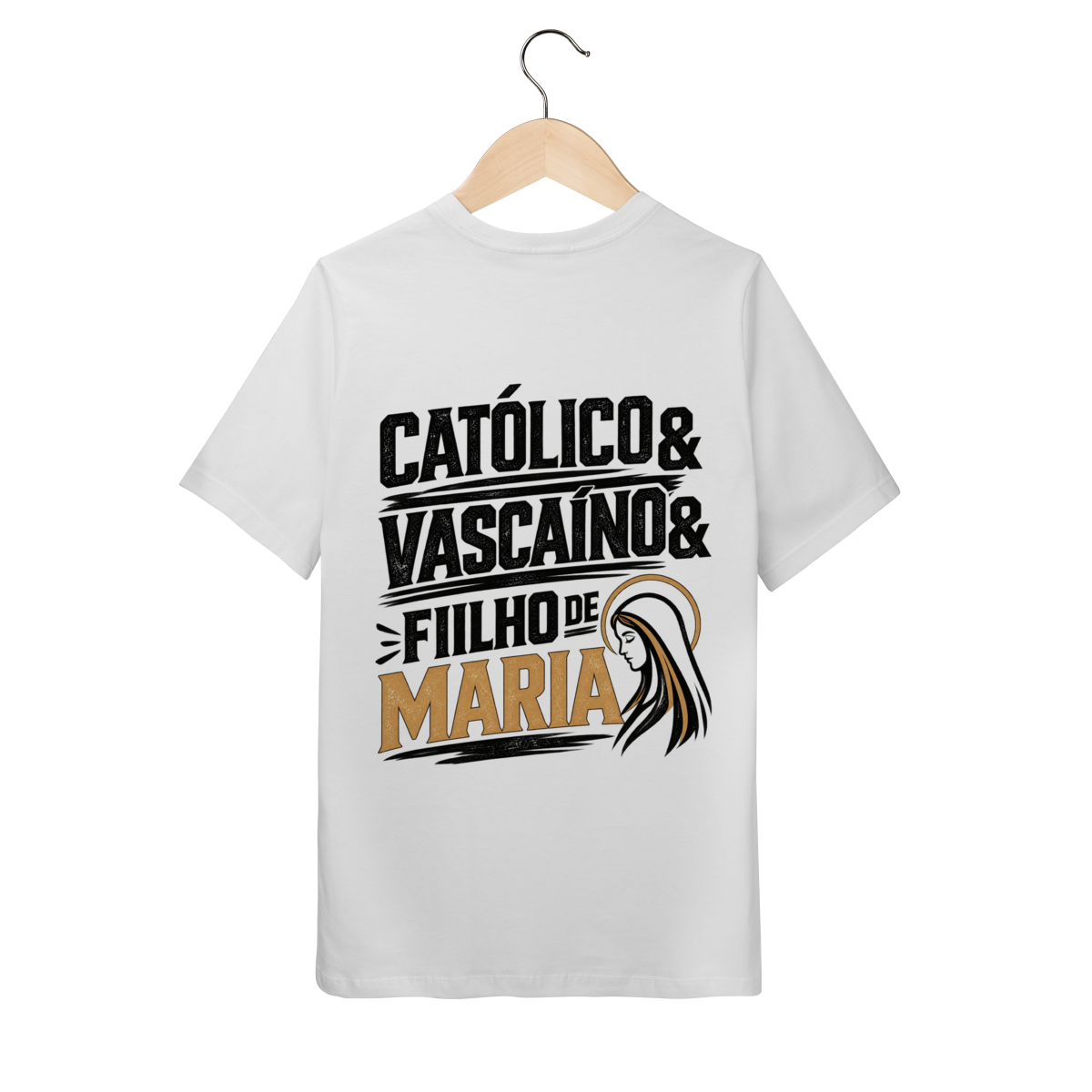 Camiseta Infantil Católico, Vascaíno e Filho de Maria | Pray Style