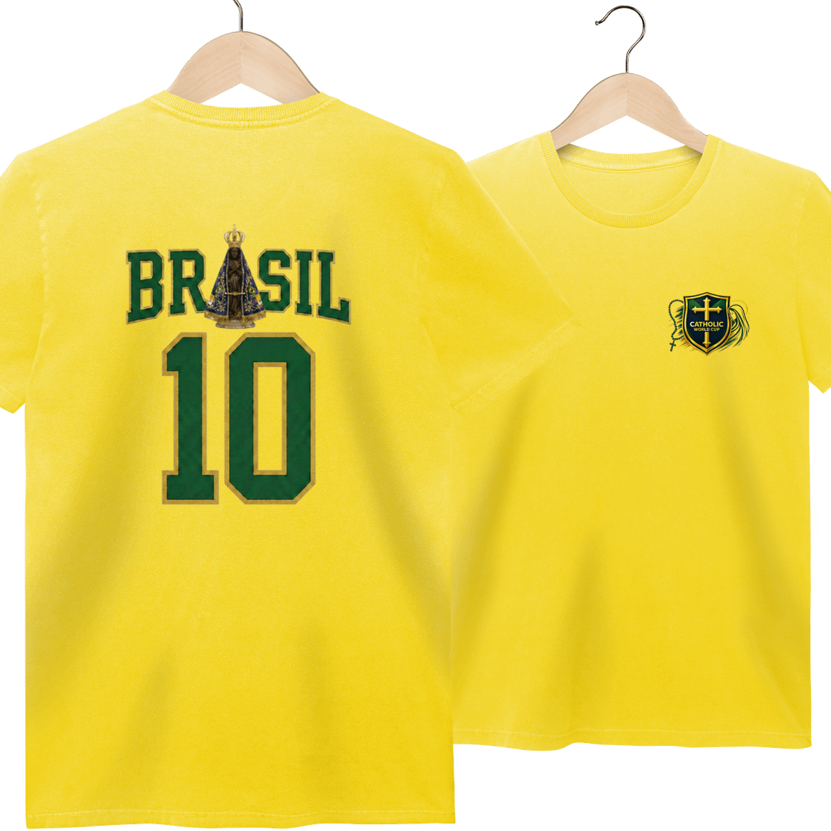 Brasil de Fé | Camisa 10 Adulto Estonada – Coleção 2026 - Pray Style