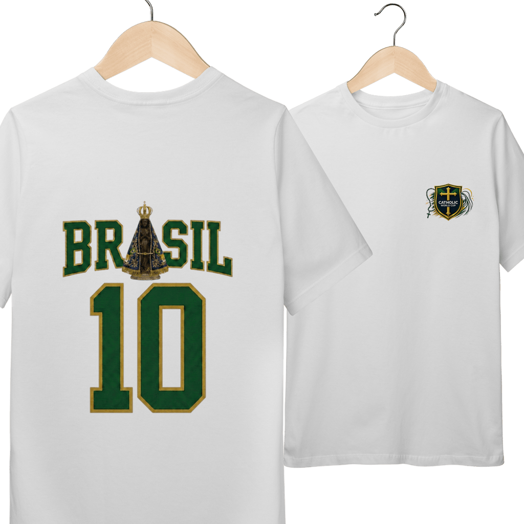 Brasil de Fé | Camisa 10 | Quality Infantil (10 A 14) – Coleção 2026 - Pray Style