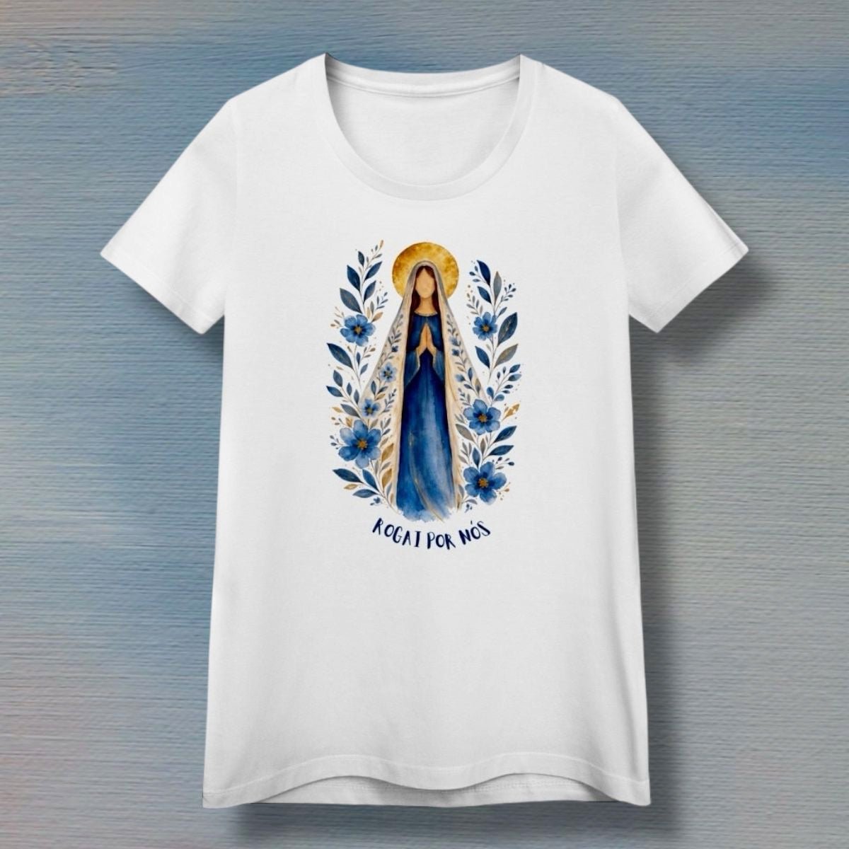 Camiseta Baby Long - Rogai por nós - Pray Style