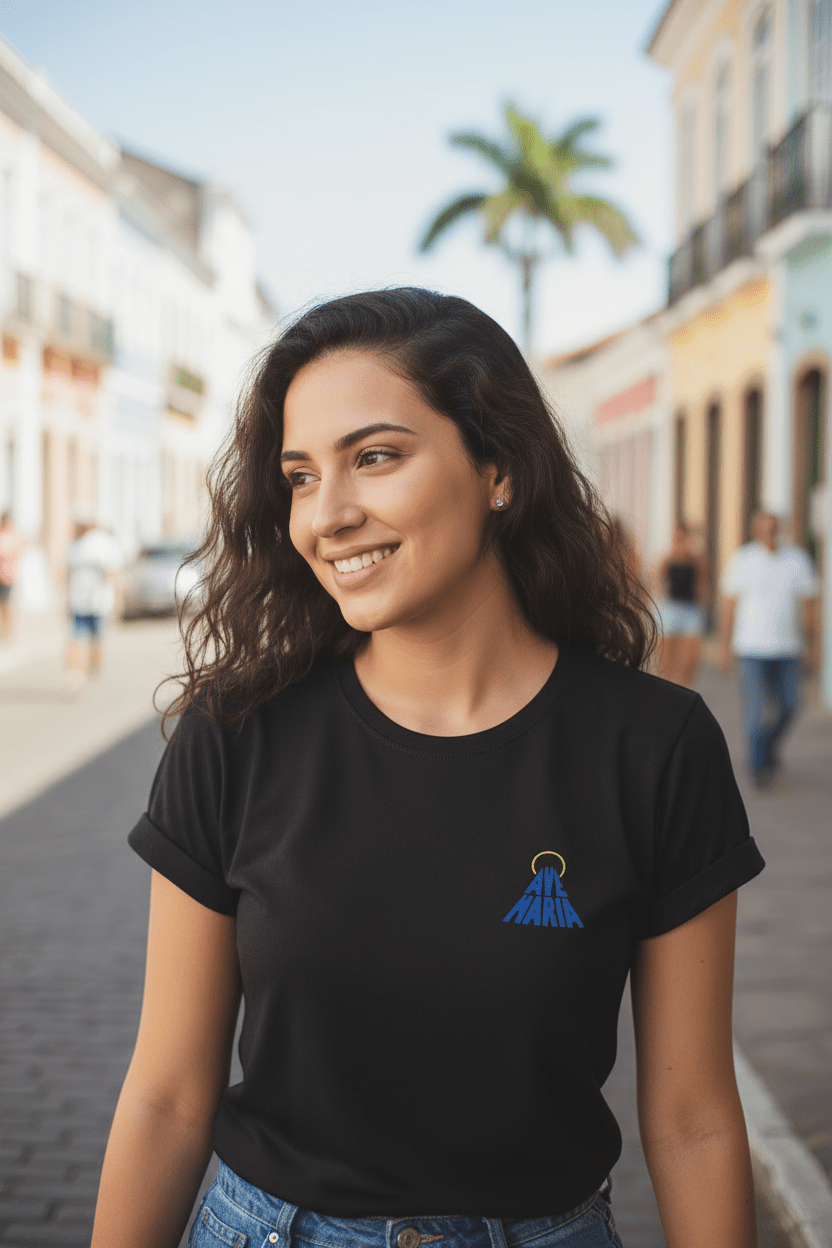 Camiseta Católica Ave Maria | Pray Style - Pray Style