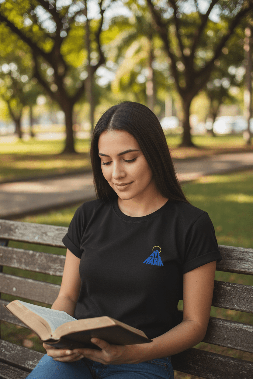 Camiseta Católica Ave Maria | Pray Style - Pray Style