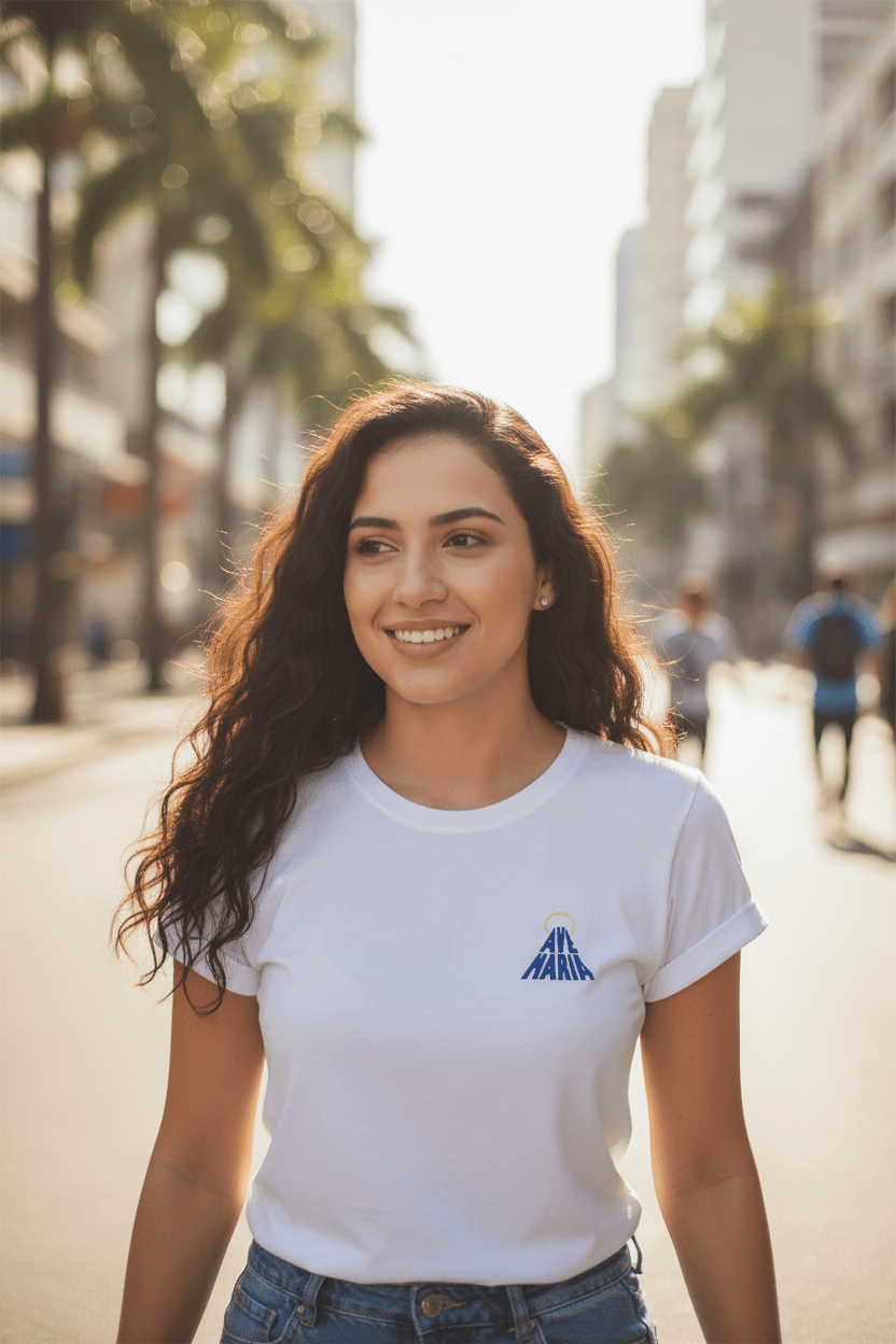 Camiseta Católica Ave Maria | Pray Style - Pray Style