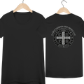 Camiseta Católica Medalha de São Bento – Estampa nas Costas | Pray Style - Pray Style