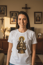 Camiseta Católica Santa Clara de Assis | Pray Style - Pray Style