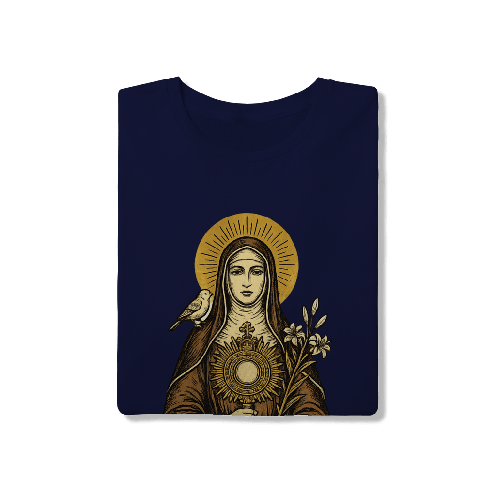 Camiseta Católica Santa Clara de Assis | Pray Style - Pray Style