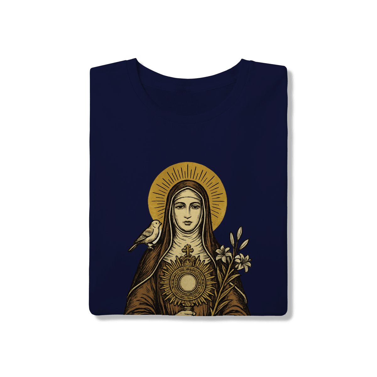Camiseta Católica Santa Clara de Assis | Pray Style - Pray Style