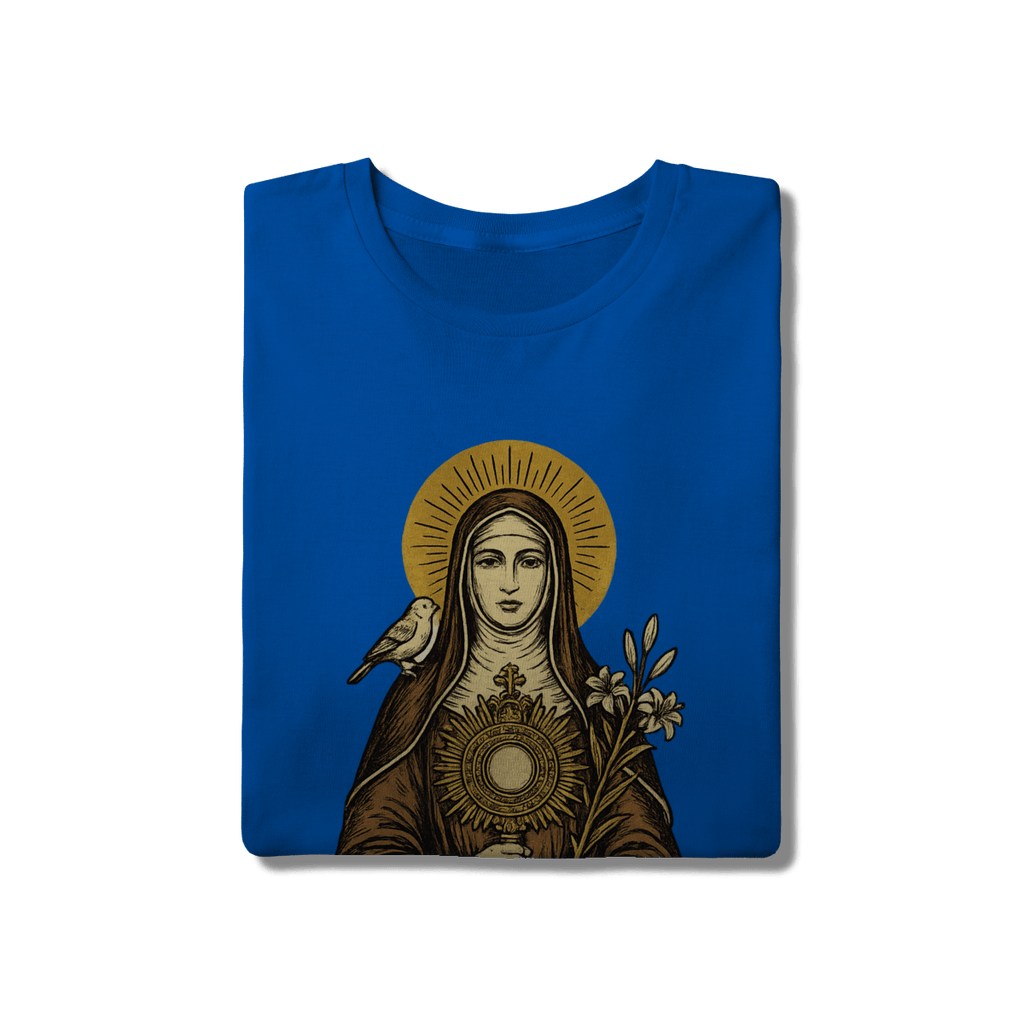 Camiseta Católica Santa Clara de Assis | Pray Style - Pray Style