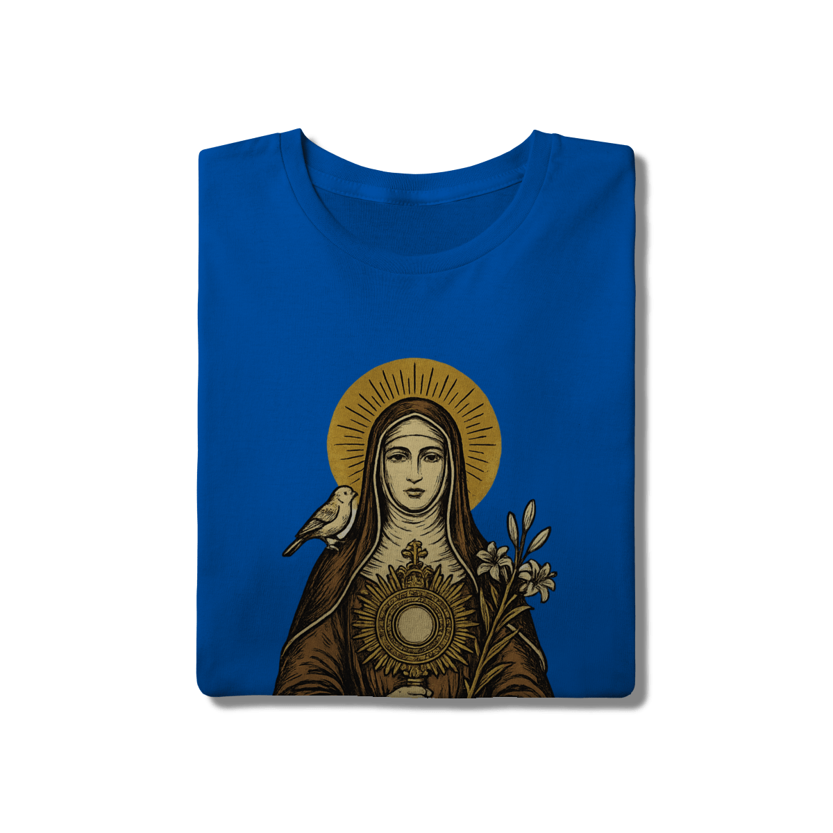 Camiseta Católica Santa Clara de Assis | Pray Style - Pray Style