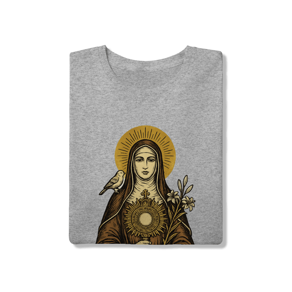 Camiseta Católica Santa Clara de Assis | Pray Style - Pray Style