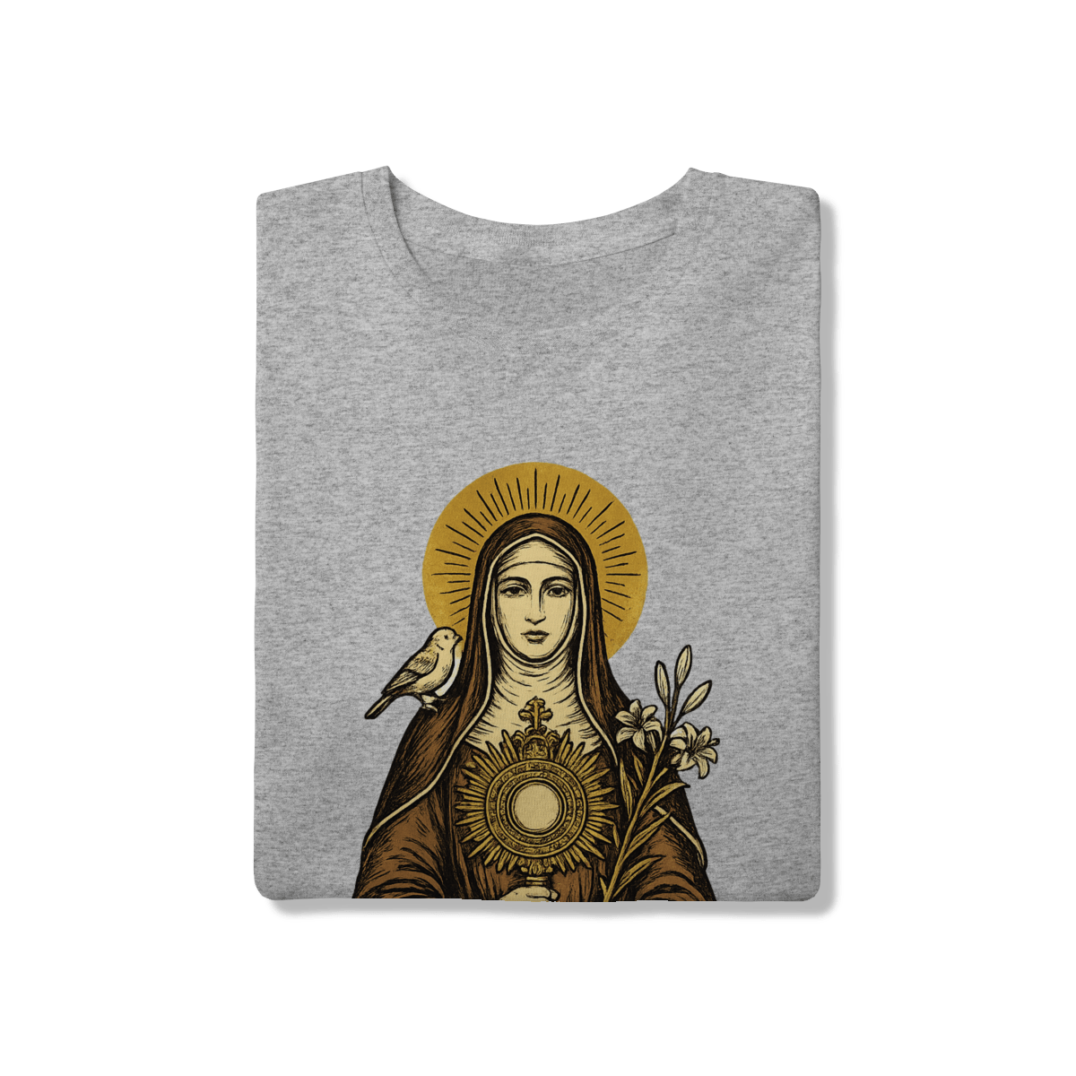 Camiseta Católica Santa Clara de Assis | Pray Style - Pray Style