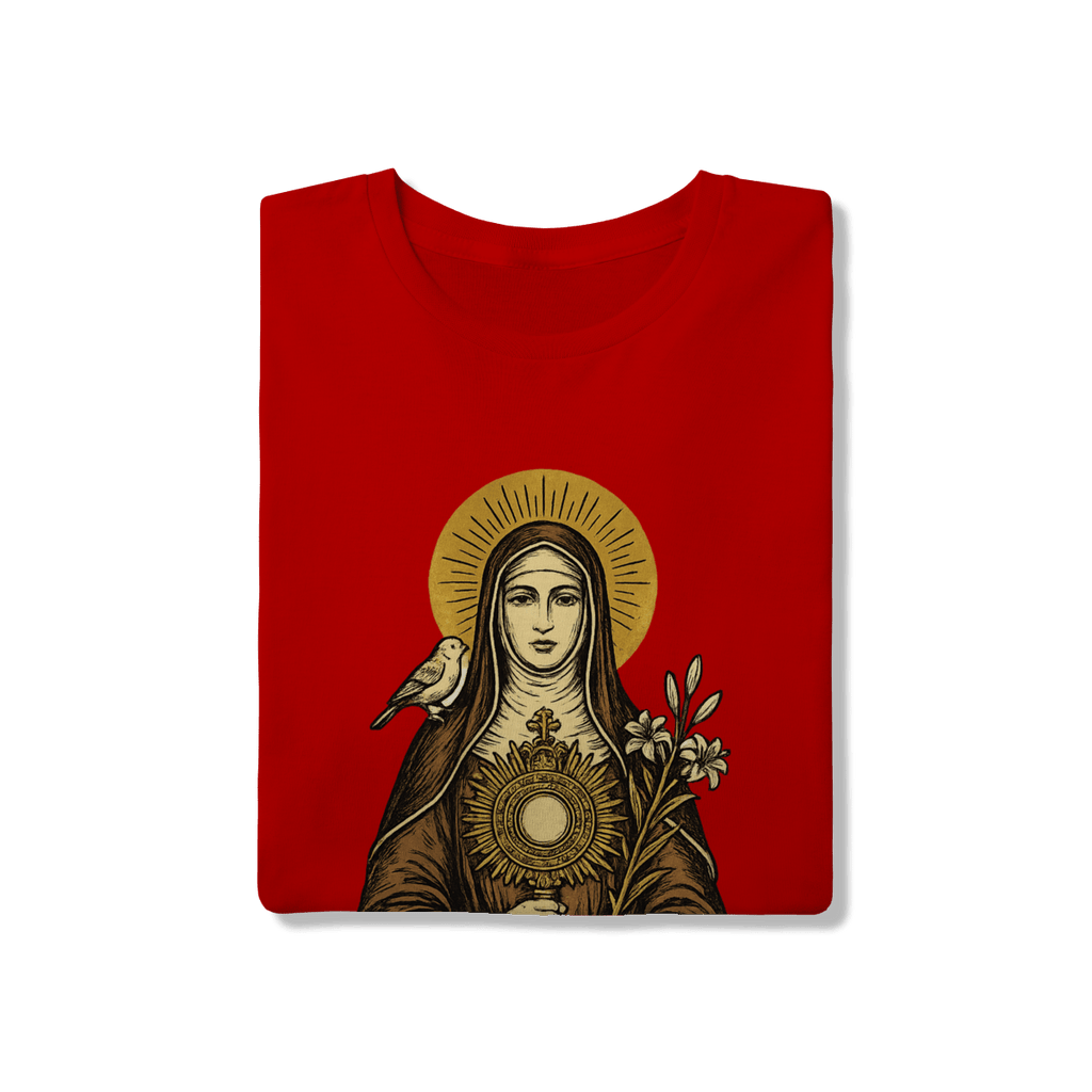 Camiseta Católica Santa Clara de Assis | Pray Style - Pray Style