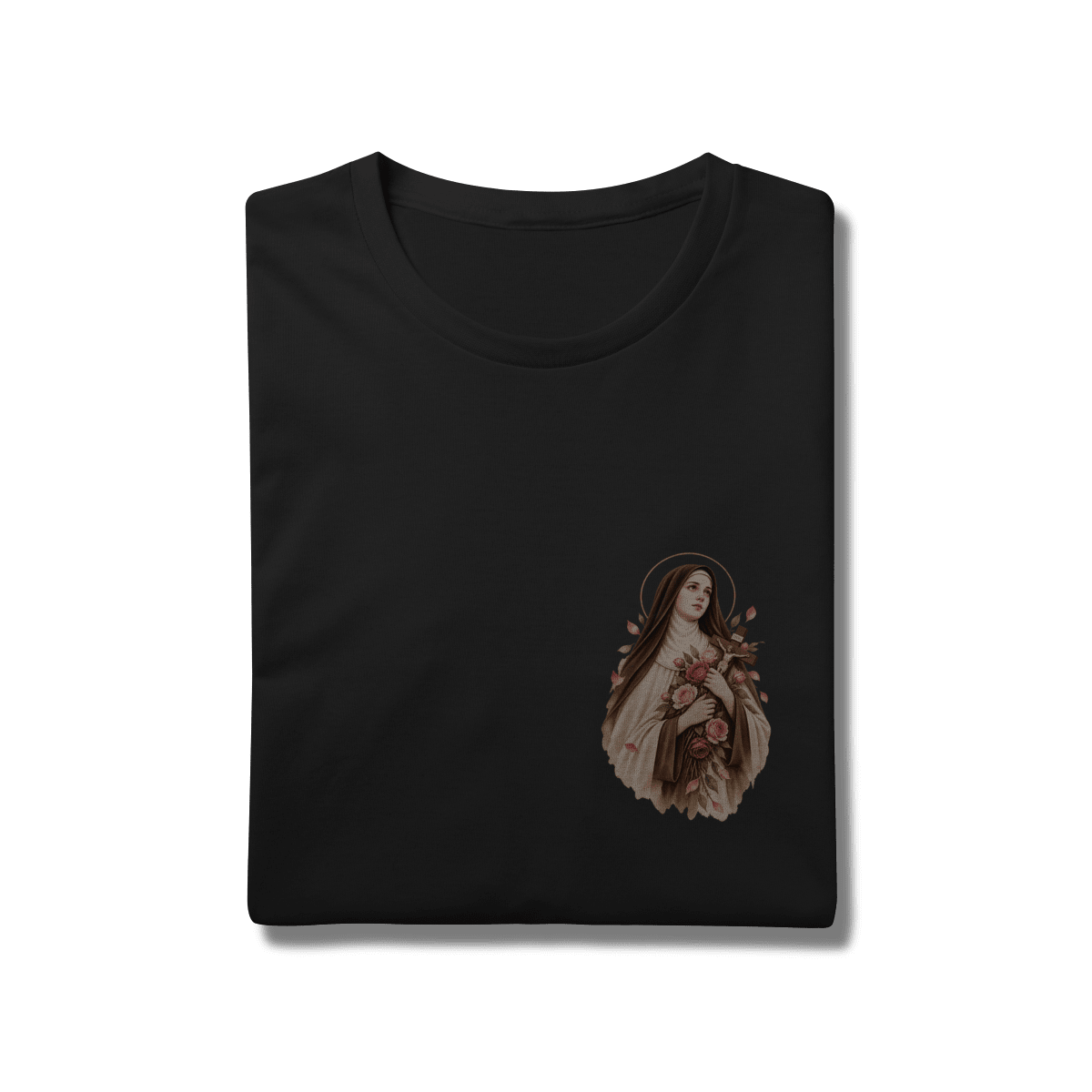Camiseta Católica Santa Teresinha do Menino Jesus Prime | Estampa Minimalista - Pray Style