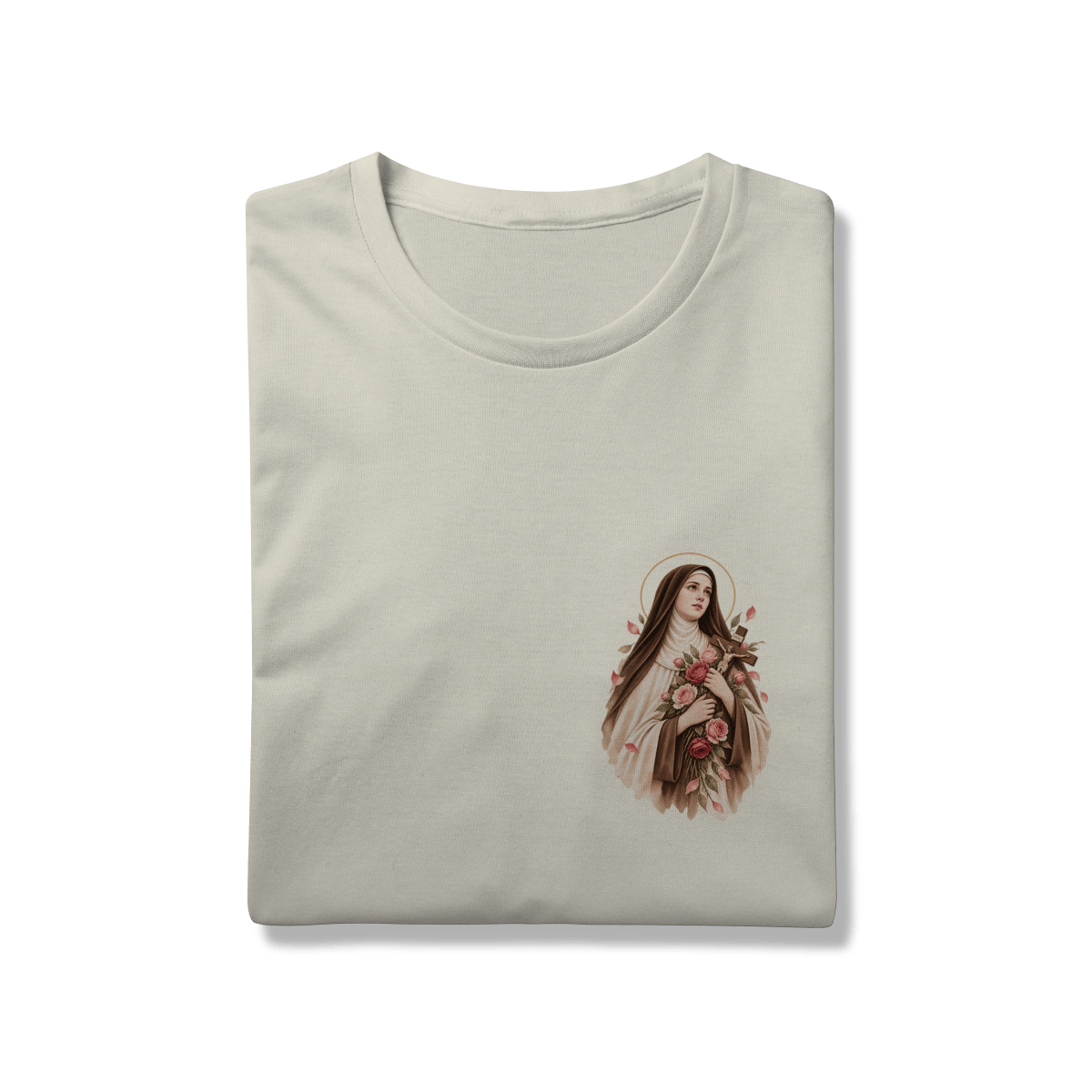 Camiseta Católica Santa Teresinha do Menino Jesus Prime | Estampa Minimalista - Pray Style