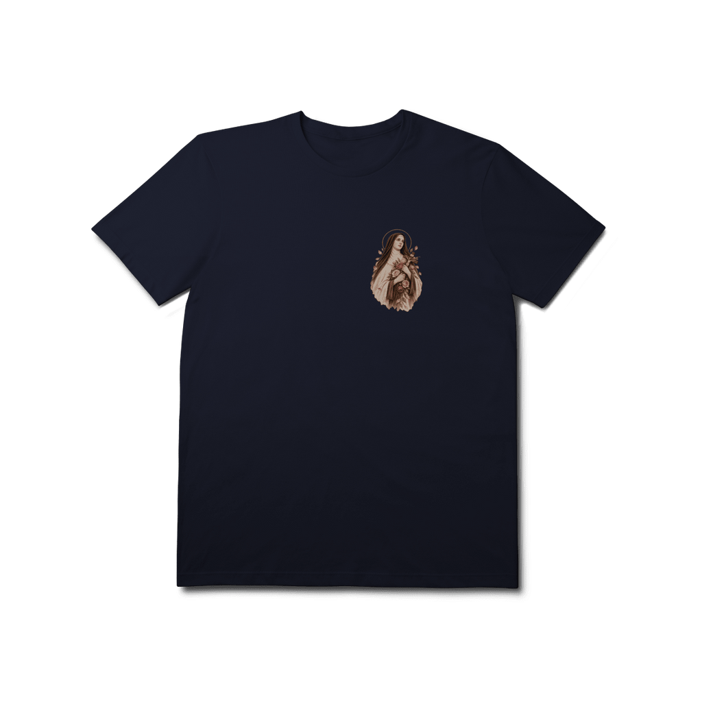 Camiseta Católica Santa Teresinha do Menino Jesus Prime | Estampa Minimalista - Pray Style