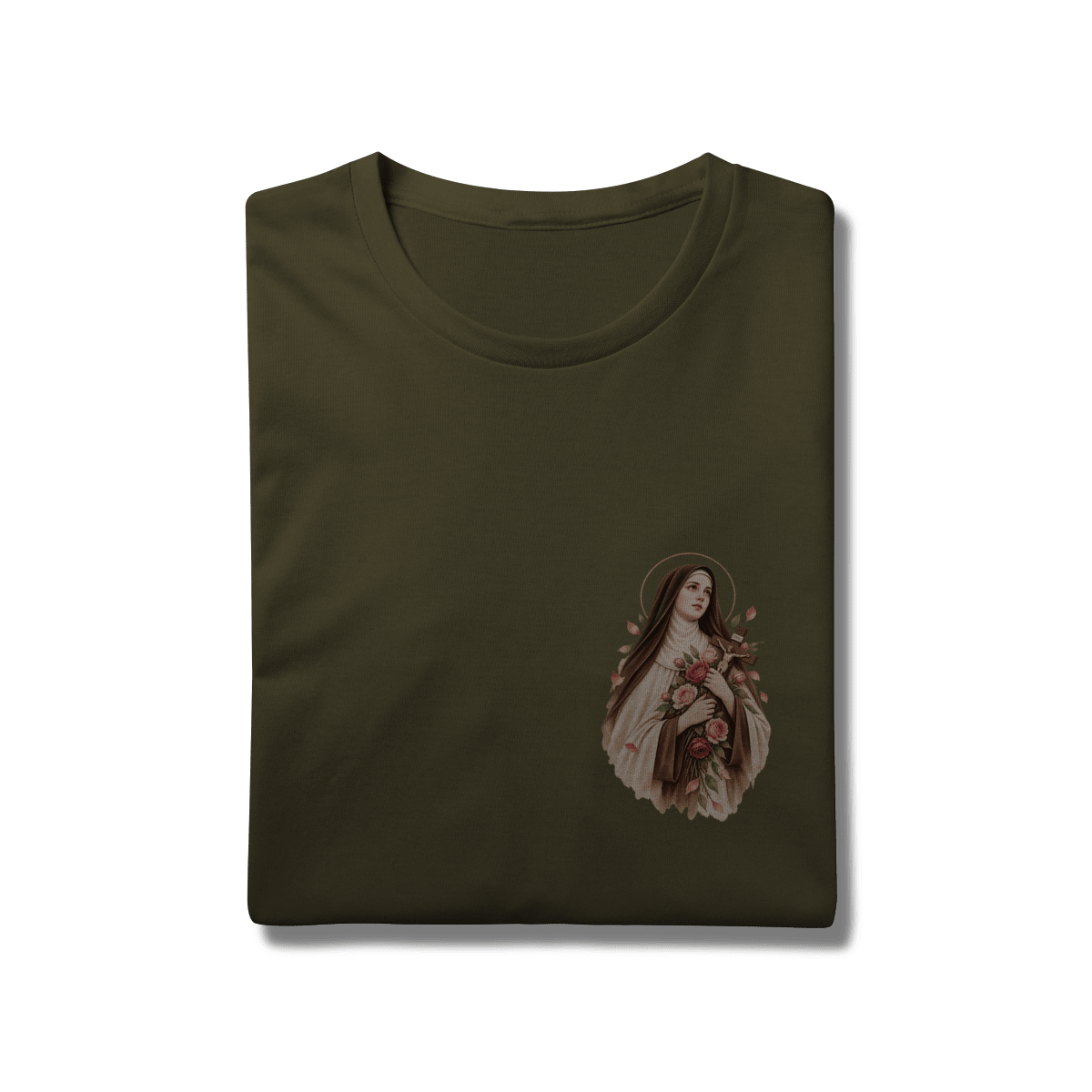 Camiseta Católica Santa Teresinha do Menino Jesus Prime | Estampa Minimalista - Pray Style