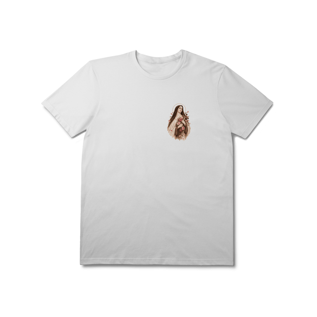 Camiseta Católica Santa Teresinha do Menino Jesus Prime | Estampa Minimalista - Pray Style