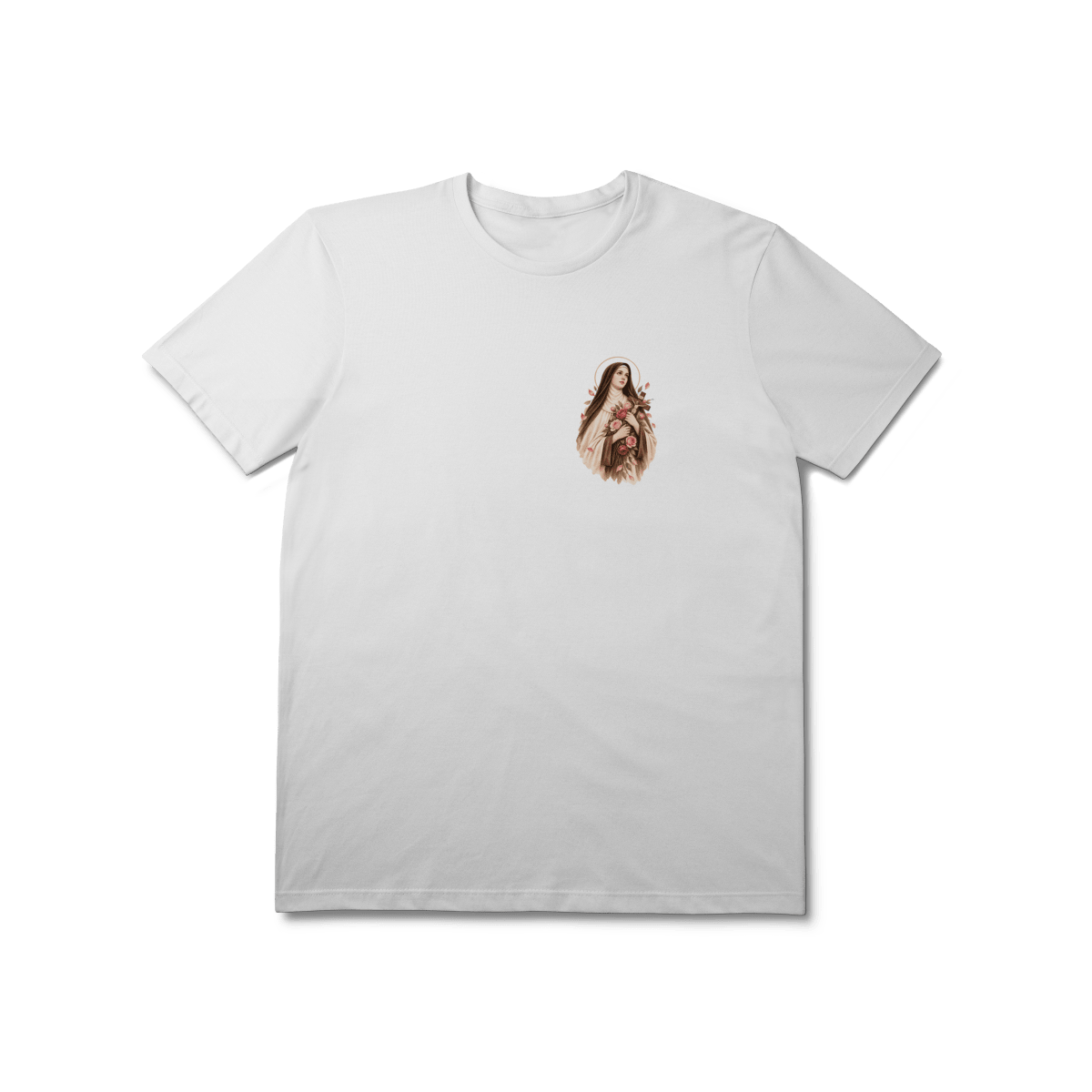 Camiseta Católica Santa Teresinha do Menino Jesus Prime | Estampa Minimalista - Pray Style
