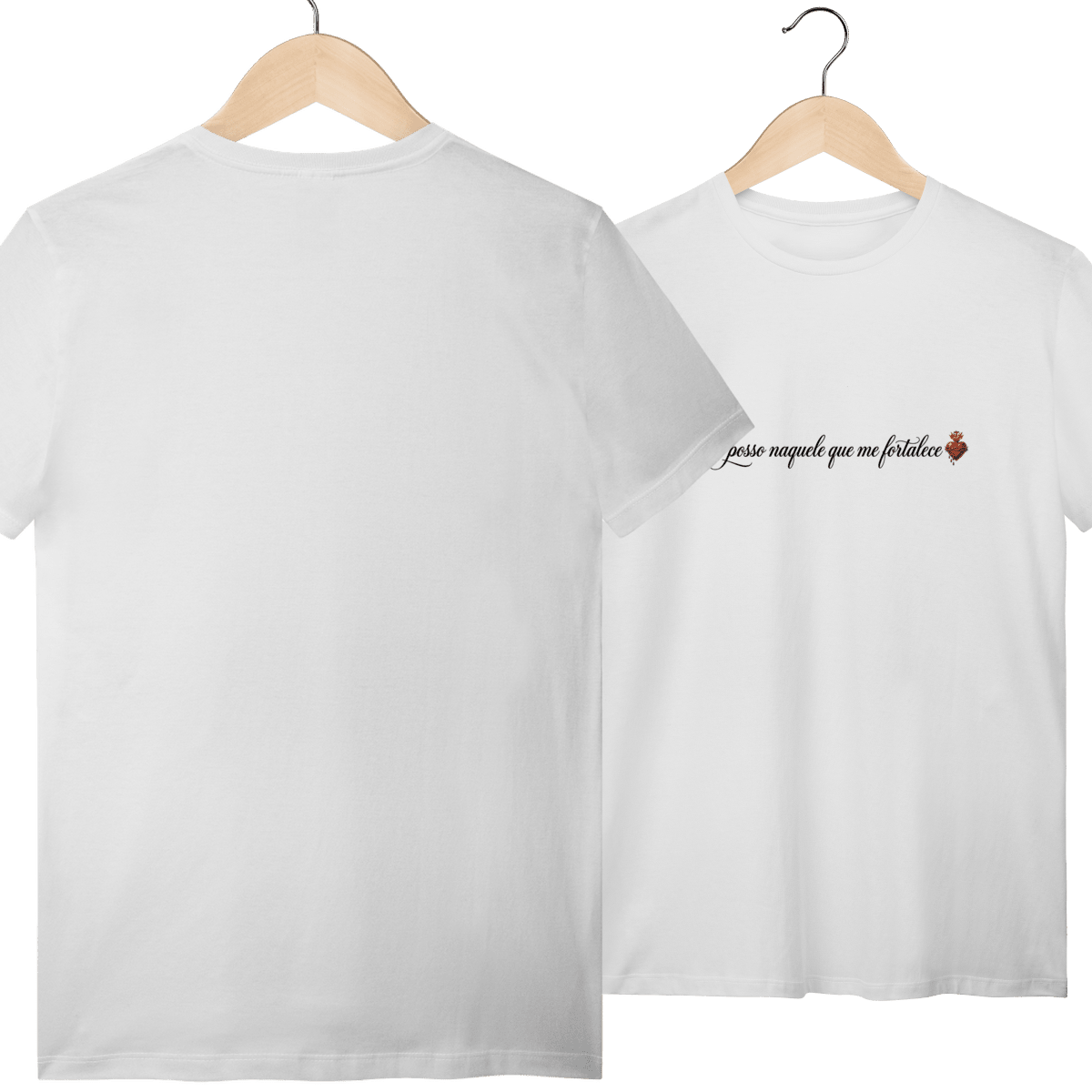 Camiseta Católica "Tudo Posso Naquele que Me Fortalece" | Pray Style - Pray Style