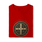 Camiseta Infantil Católica São Bento Dourada - Pray Style