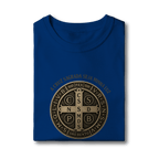 Camiseta Infantil Católica São Bento Dourada - Pray Style