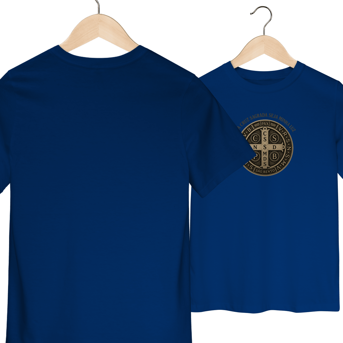 Camiseta Infantil Católica São Bento Dourada - Pray Style