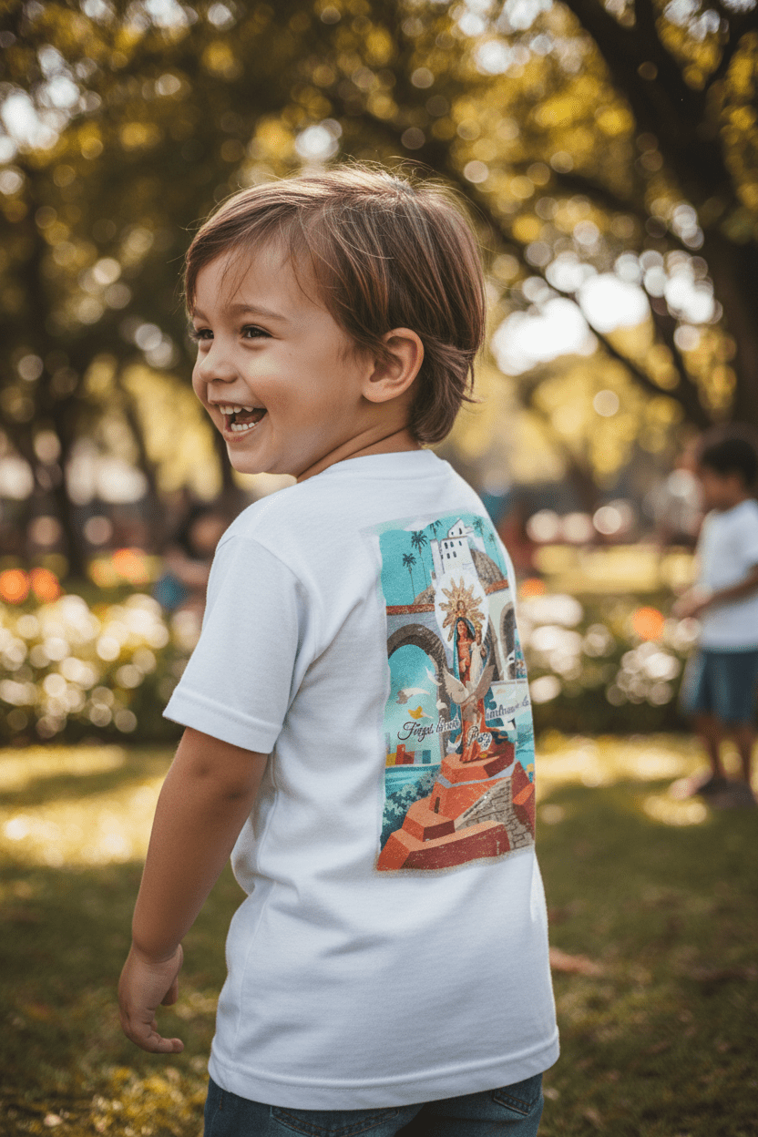 Camiseta Infantil Nossa Senhora da Penha – 2 a 8 Anos - Pray Style