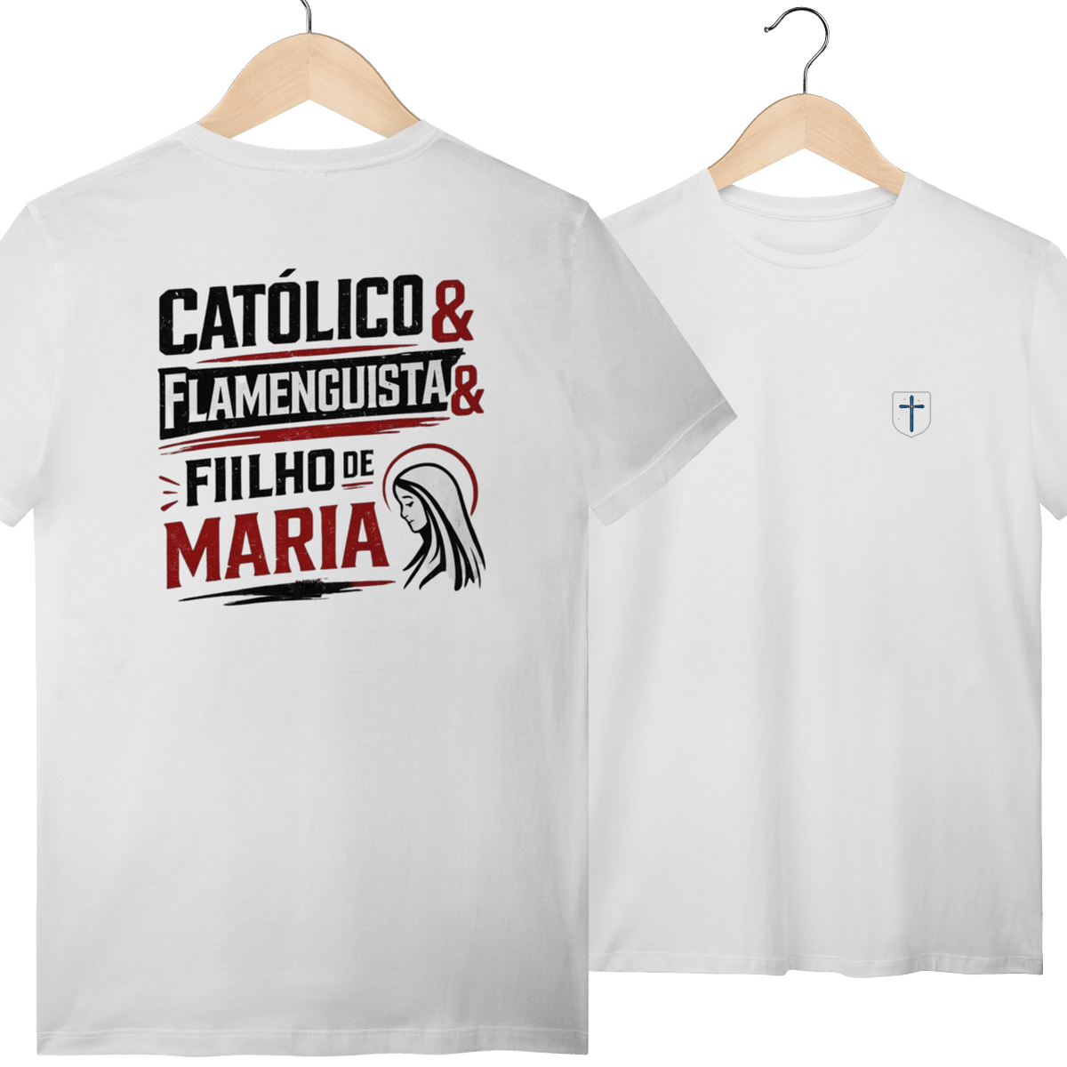 Camiseta Masculina Católico Flamenguista - Pray Style