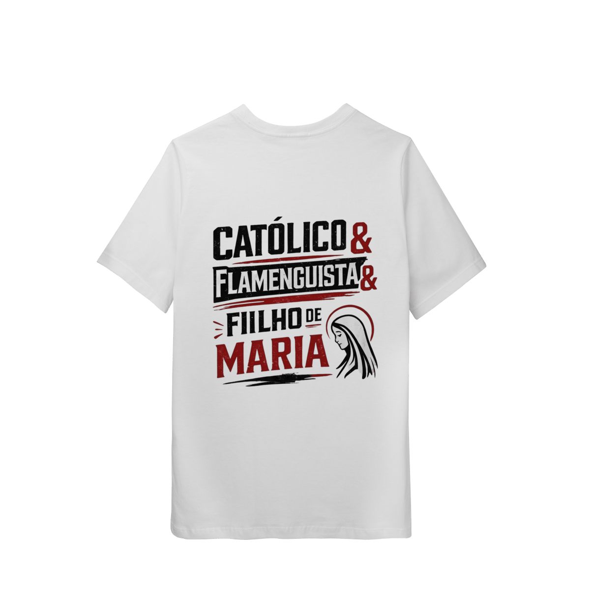 Camiseta Masculina Infantil Católico Flamenguista - Pray Style