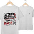 Camiseta Masculina Infantil Católico Flamenguista - Pray Style