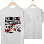 Camiseta Masculina Infantil Católico Flamenguista - Pray Style