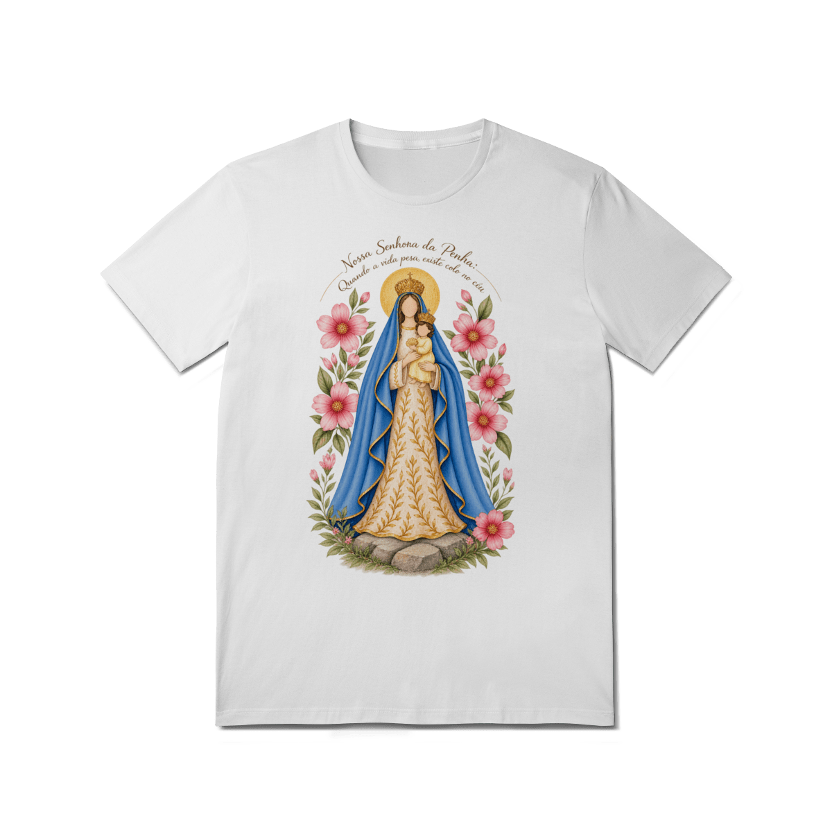 Camiseta Nossa Senhora da Penha – Devoção e Fé - Pray Style