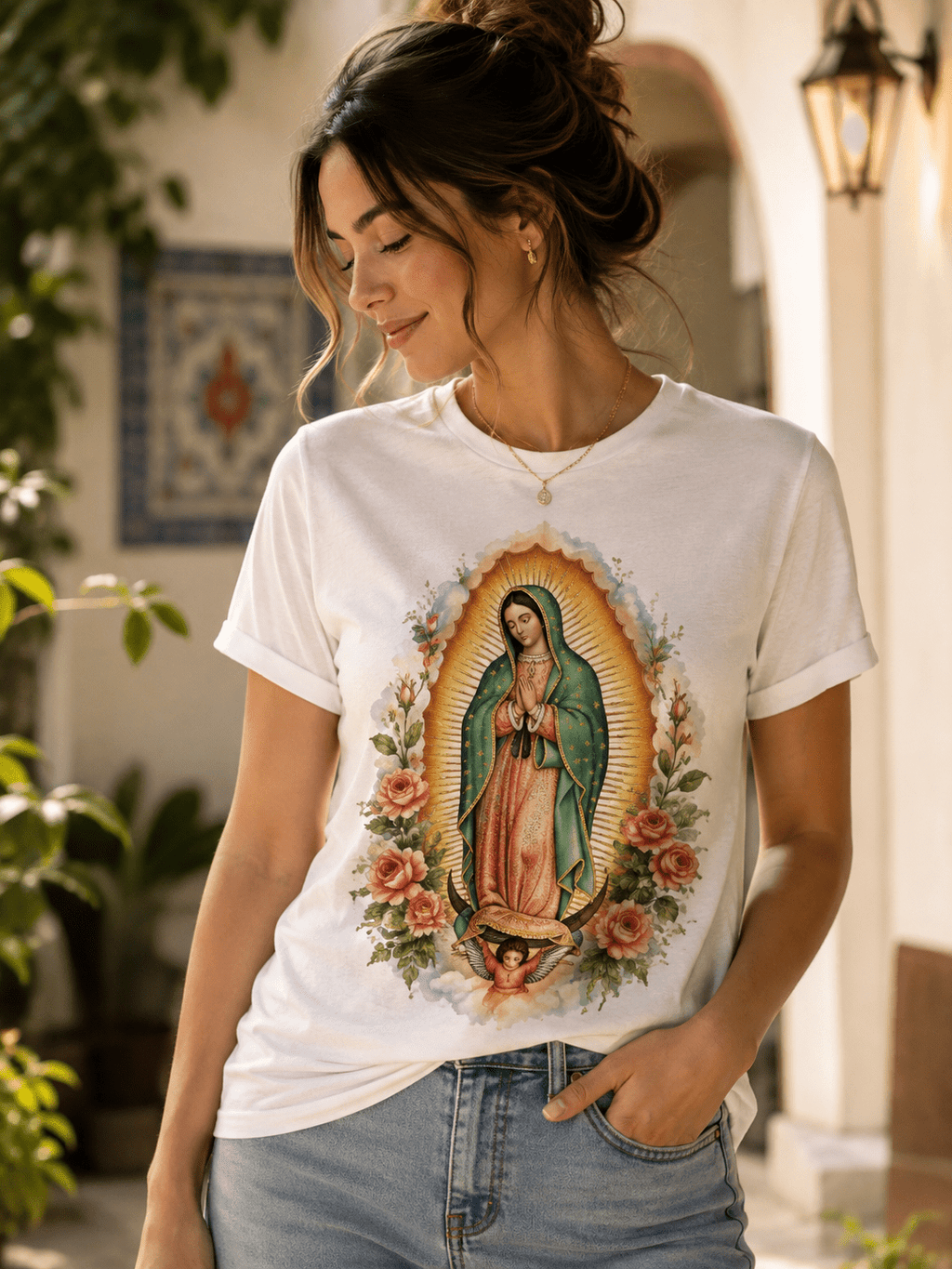 Camiseta Nossa Senhora de Guadalupe – Devoção e Fé - Pray Style