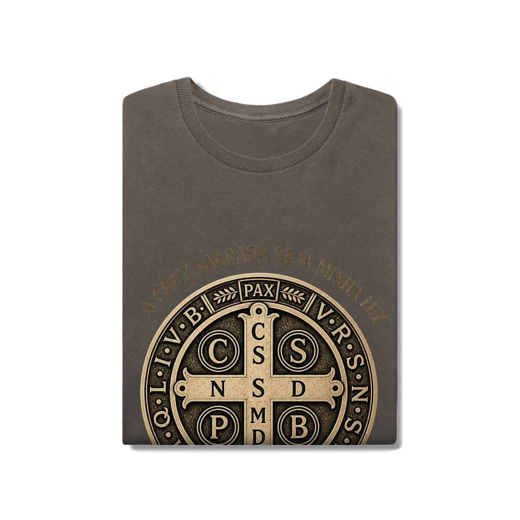 Medalha São Bento "a cruz sagrada seja minha luz"