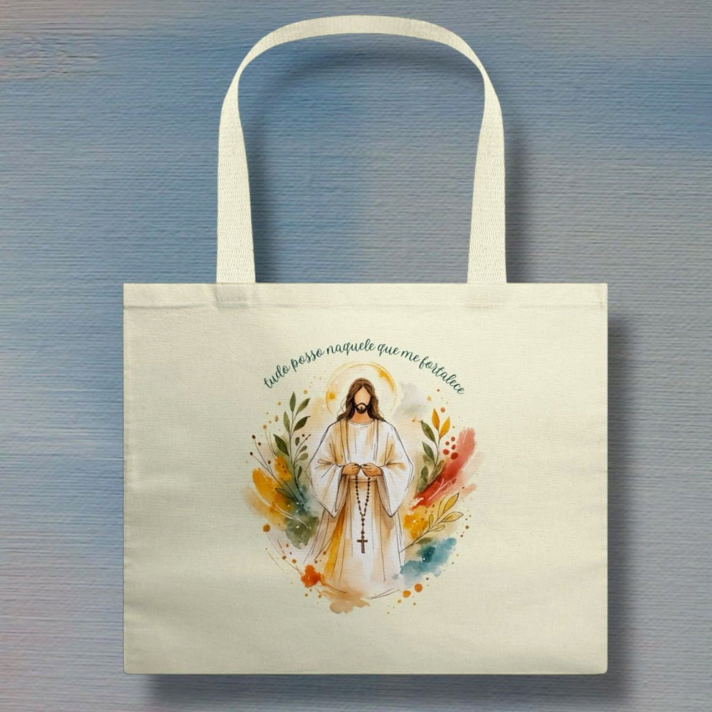 Ecobag Tudo Posso – Filipenses 4,13 | Bolsa Cristã Sustentável - Pray Style