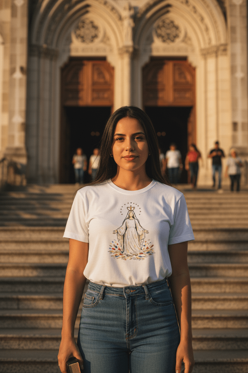 Kit 3 Camisetas Católicas Femininas – Moda Católica | Pray Style - Pray Style