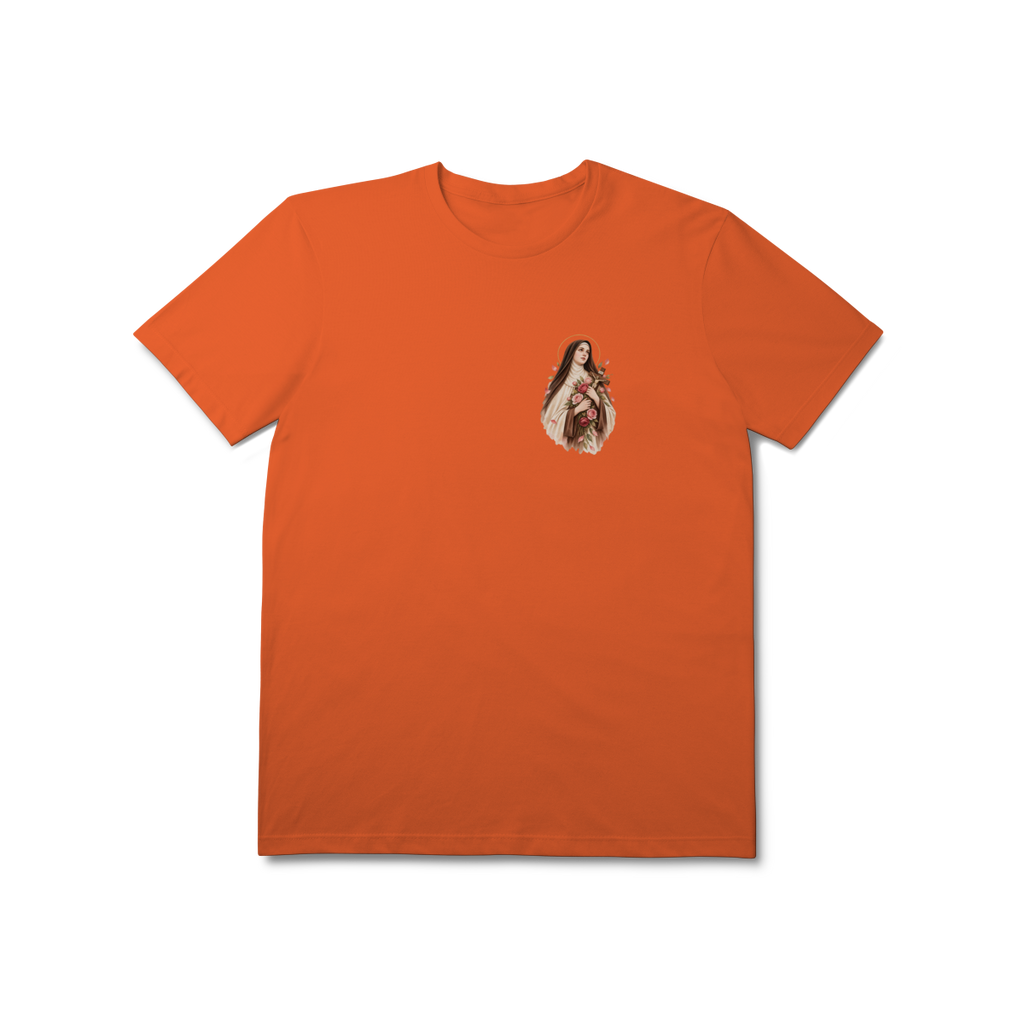 Camiseta Católica Santa Teresinha do Menino Jesus Prime | Estampa Minimalista