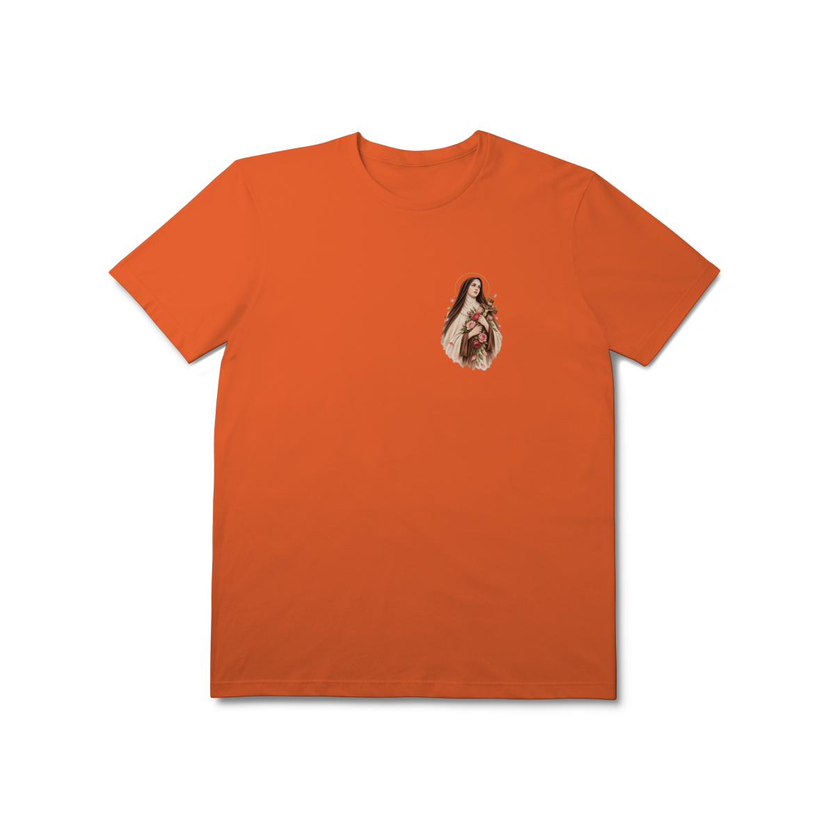 Camiseta Católica Santa Teresinha do Menino Jesus Prime | Estampa Minimalista