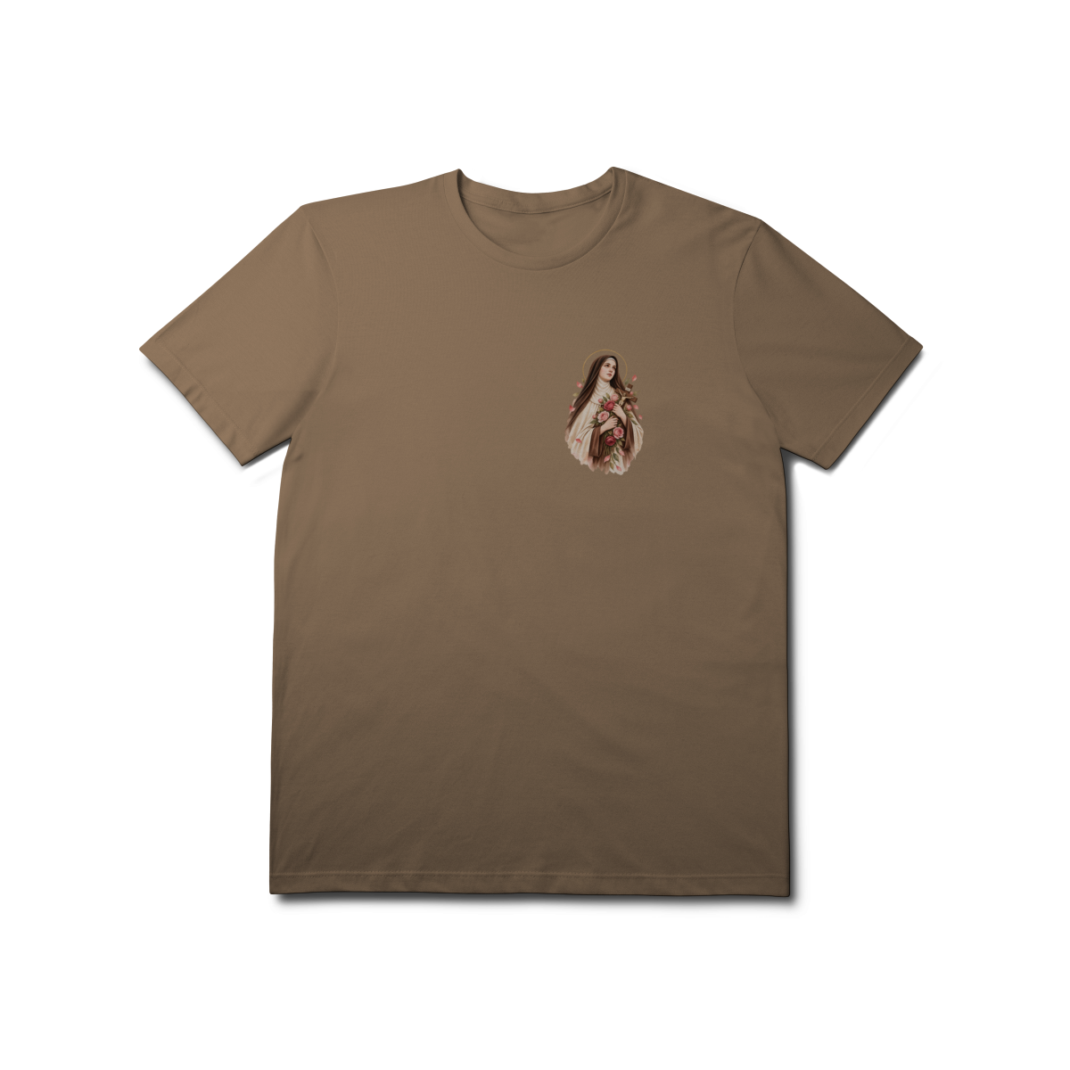 Camiseta Católica Santa Teresinha do Menino Jesus Prime | Estampa Minimalista