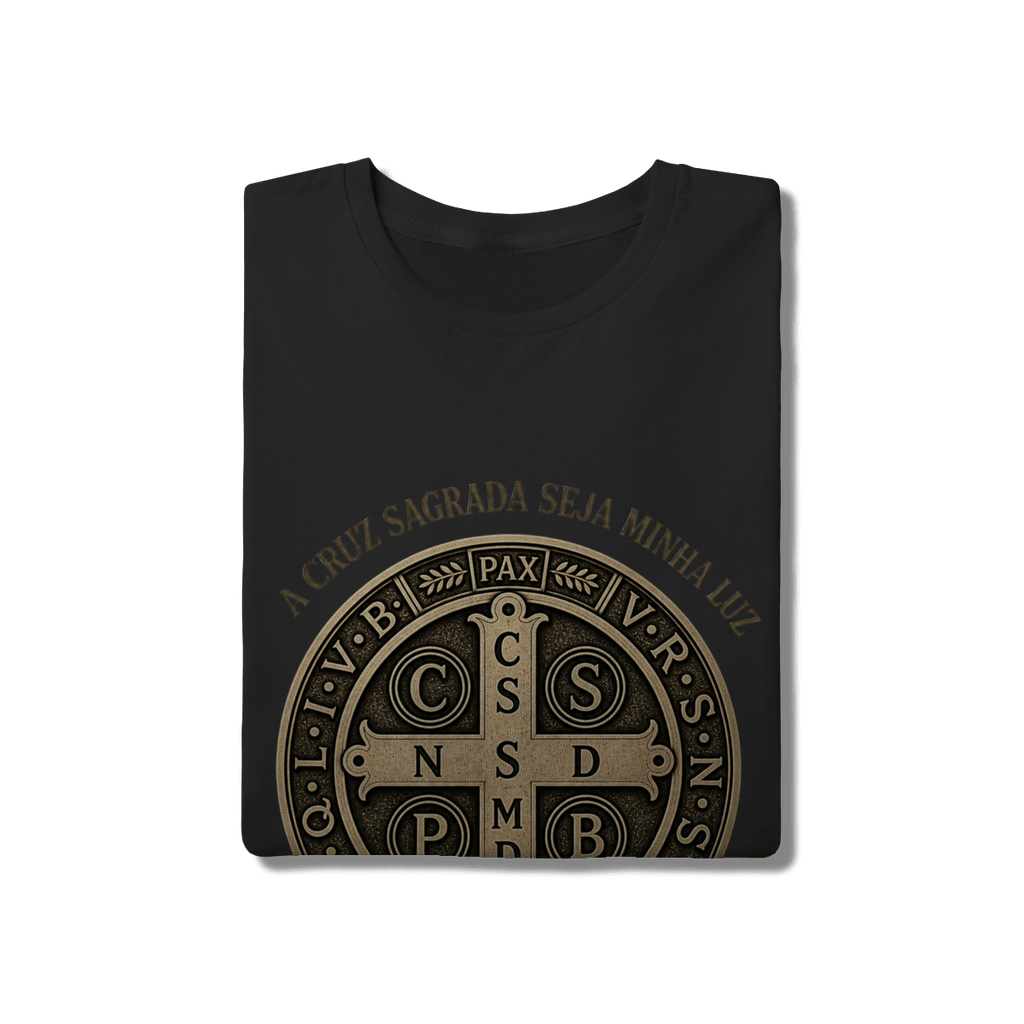 Medalha São Bento "a cruz sagrada seja minha luz" - Pray Style