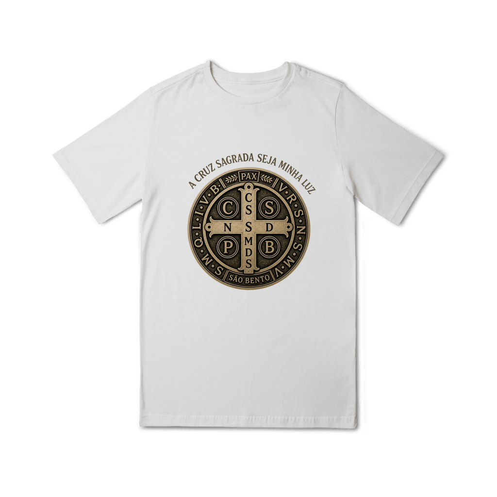 Medalha São Bento "a cruz sagrada seja minha luz" - Pray Style